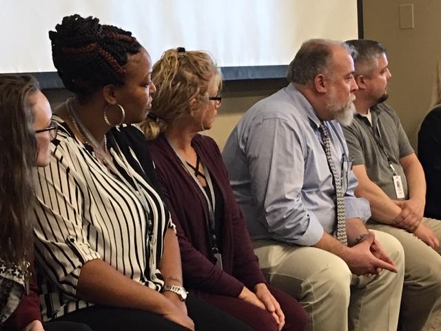 Justice Reinvestment Treatment Program providers take part in a panel discussion.