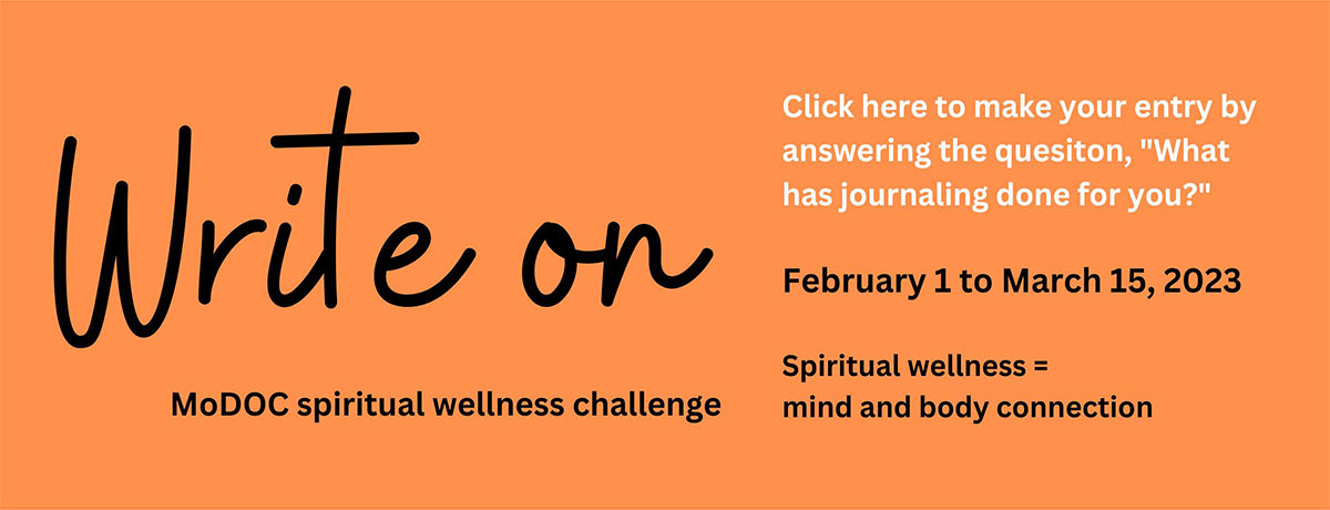 Write On Spiritual Wellness Challenge banner