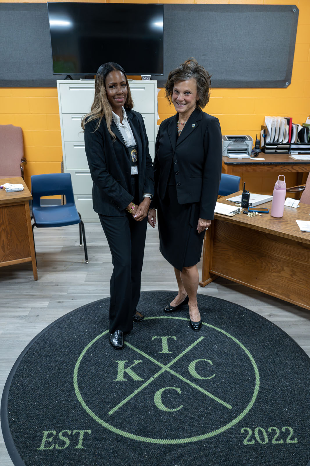 Major Kari Thompson (left) — leader of the Community Engagement Division of the Kansas City, Missouri Police Department — and Michelle Tippie, TCKC superintendent, collaborate to maintain a positive relationship between the institutions and improve participant outcomes.