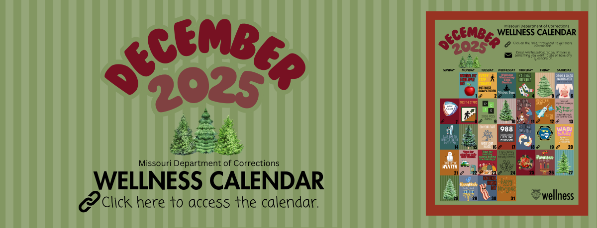 December Wellness calendar slider