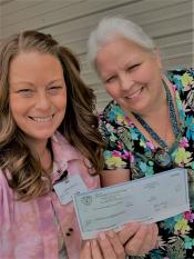 Women's shelter receiving donation