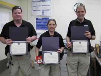 Officers with perfect attendance