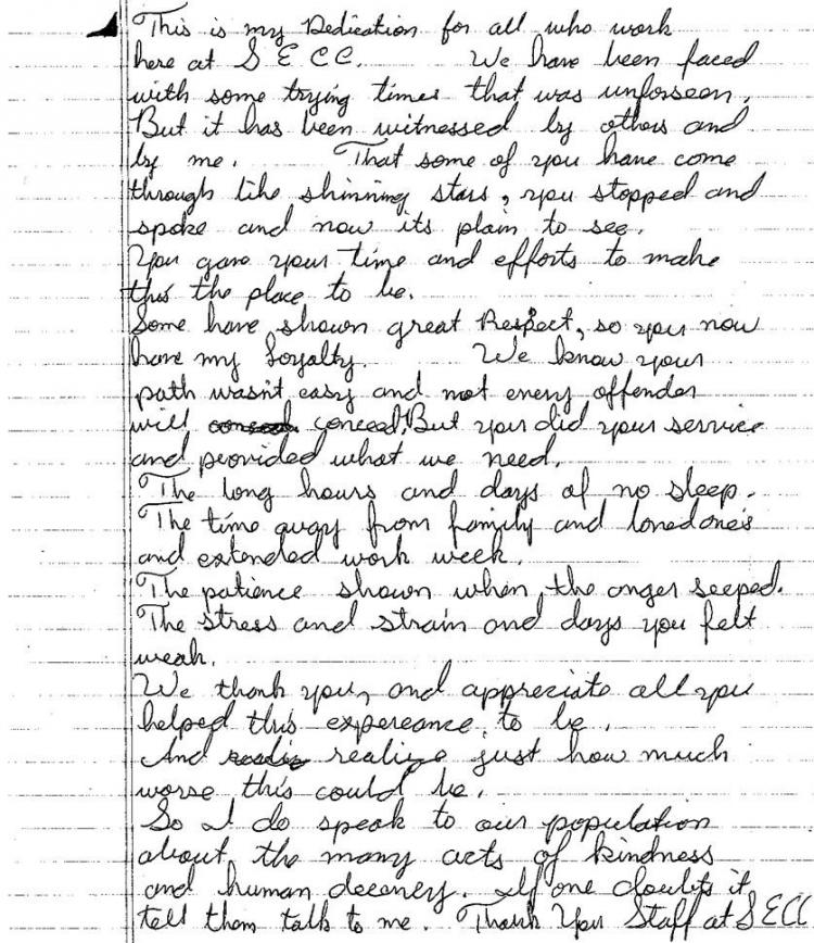 handwritten offender poem