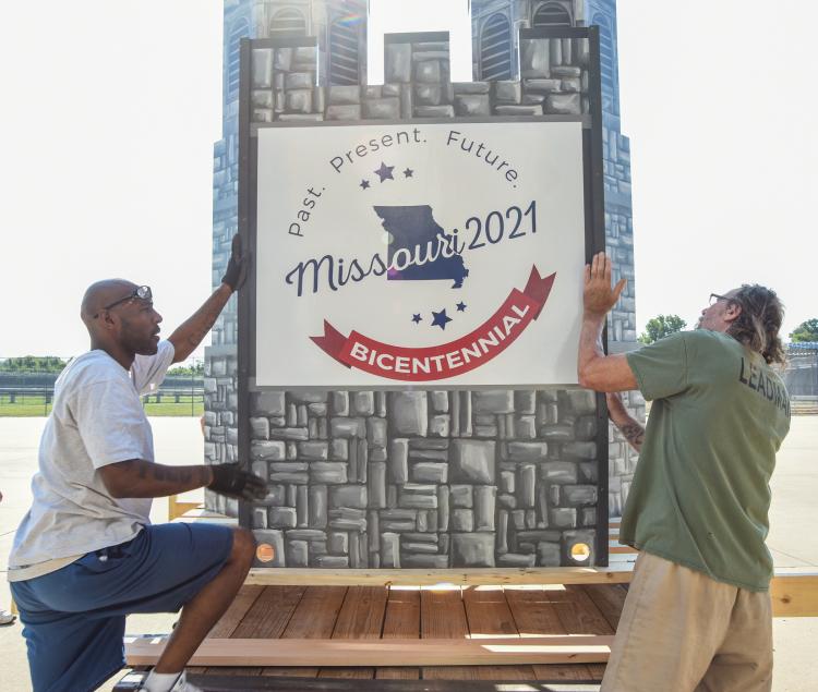 Back of parade float