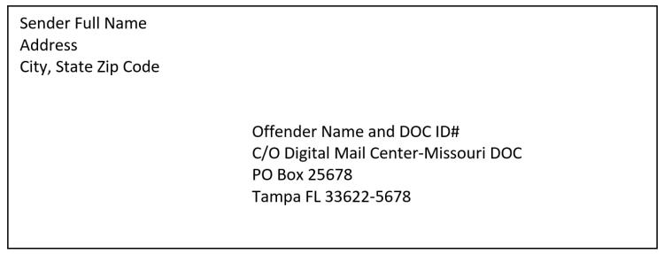 Mail Missouri Department of Corrections