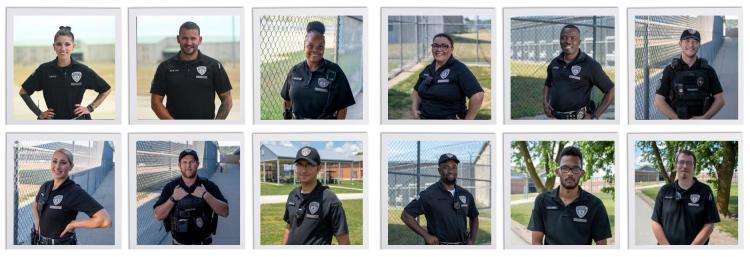 collage of officer portraits