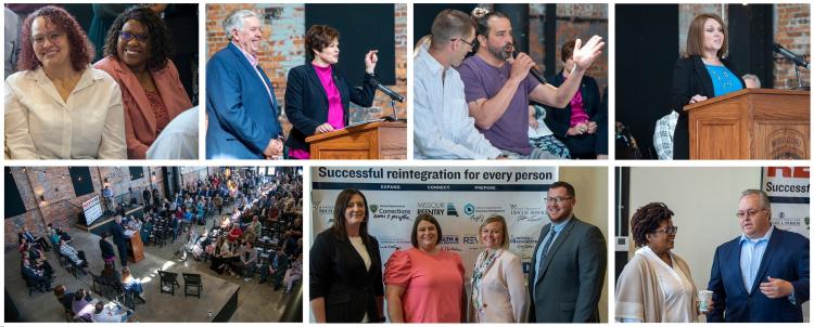 collage of photos from Reentry 2030 launch event