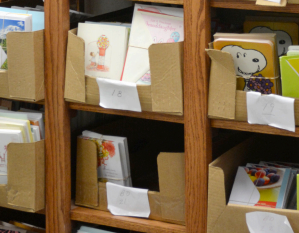 Donated greeting cards available to offenders