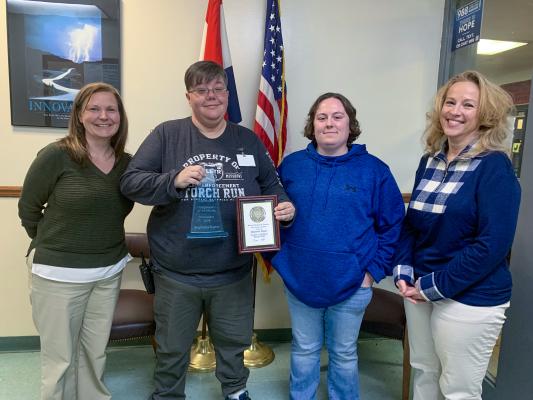 Missouri Eastern Correctional Center staff celebrating an Employee of the Month