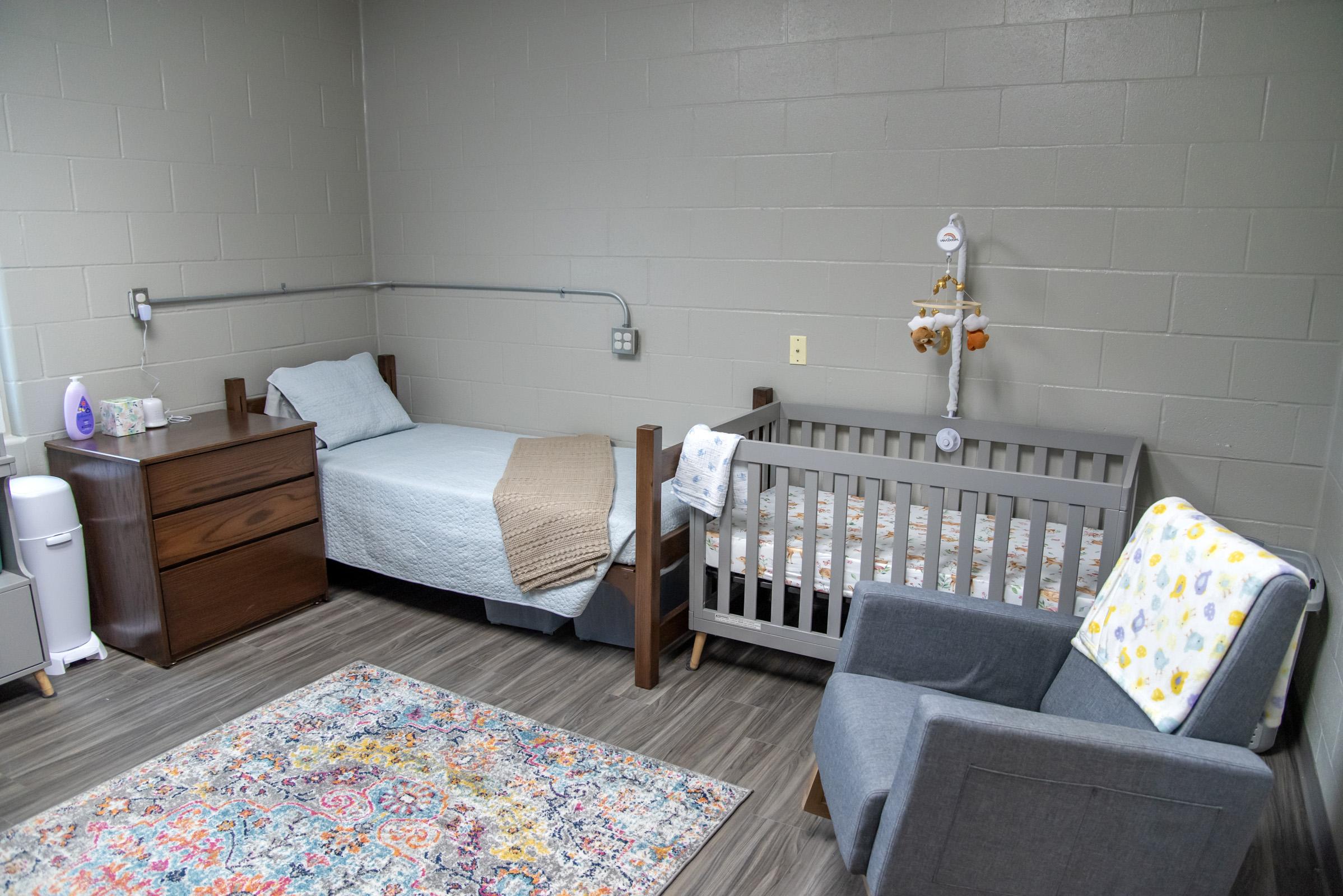 Bedrooms in the newly remodeled wing at Women's Eastern Reception, Diagnostic and Correctional Center provide space for up to 14 moms and babies to bond for up to 18 months after birth.