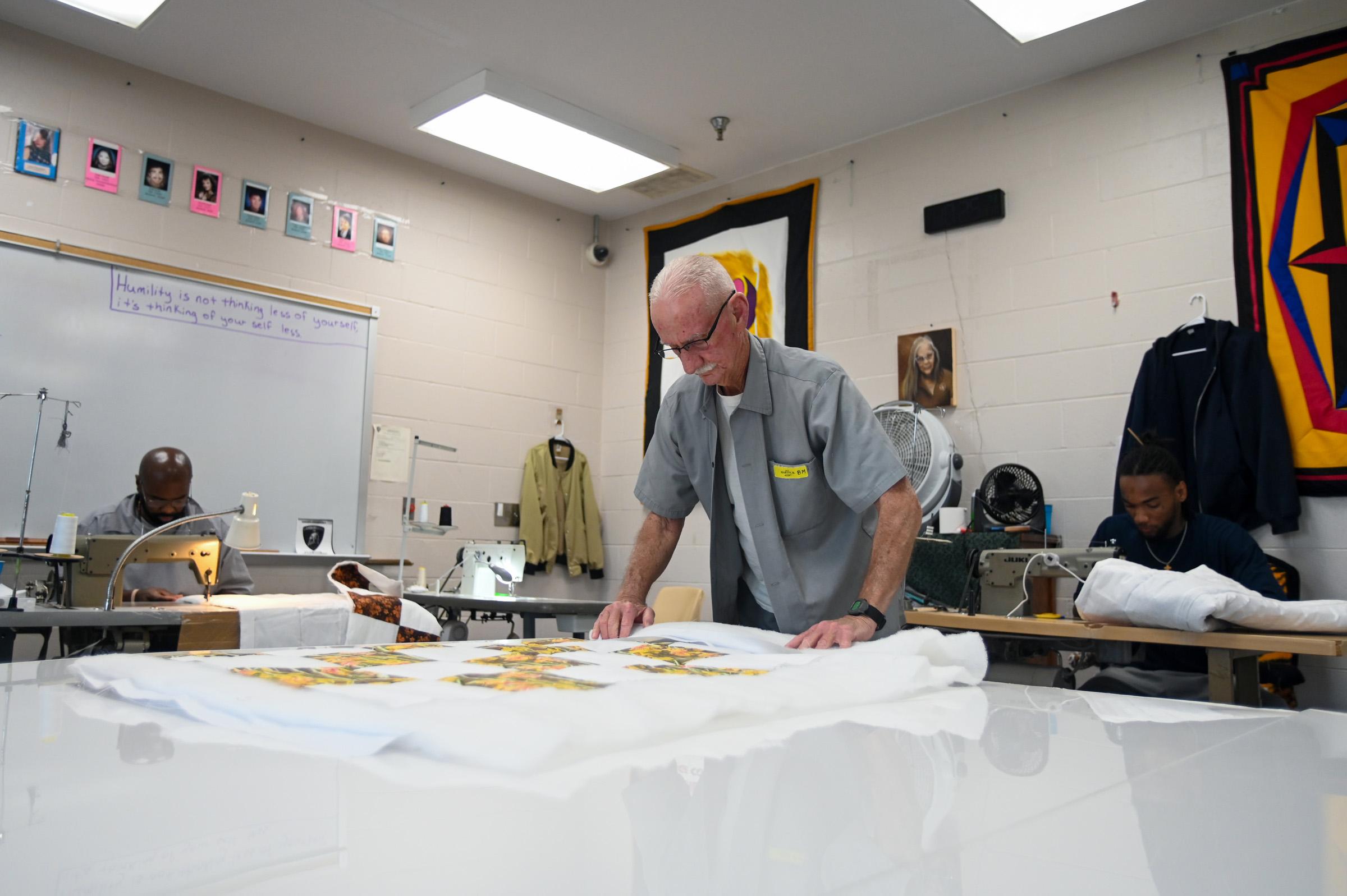 The sewing room at Jefferson City Correctional Center