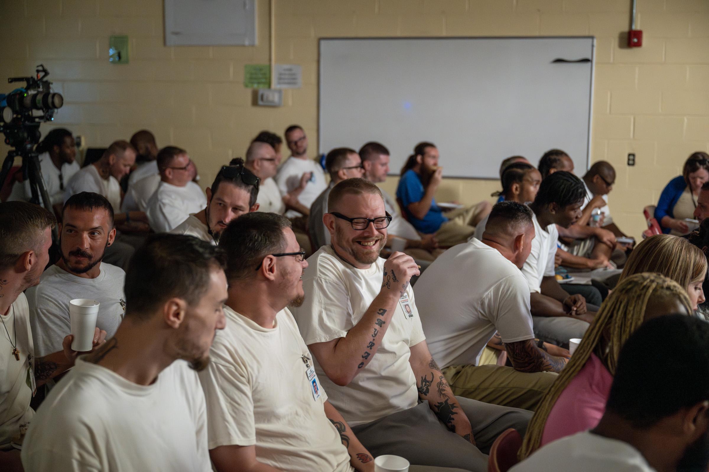 Algoa Correctional Center residents gather for the Global Leadership Academy.