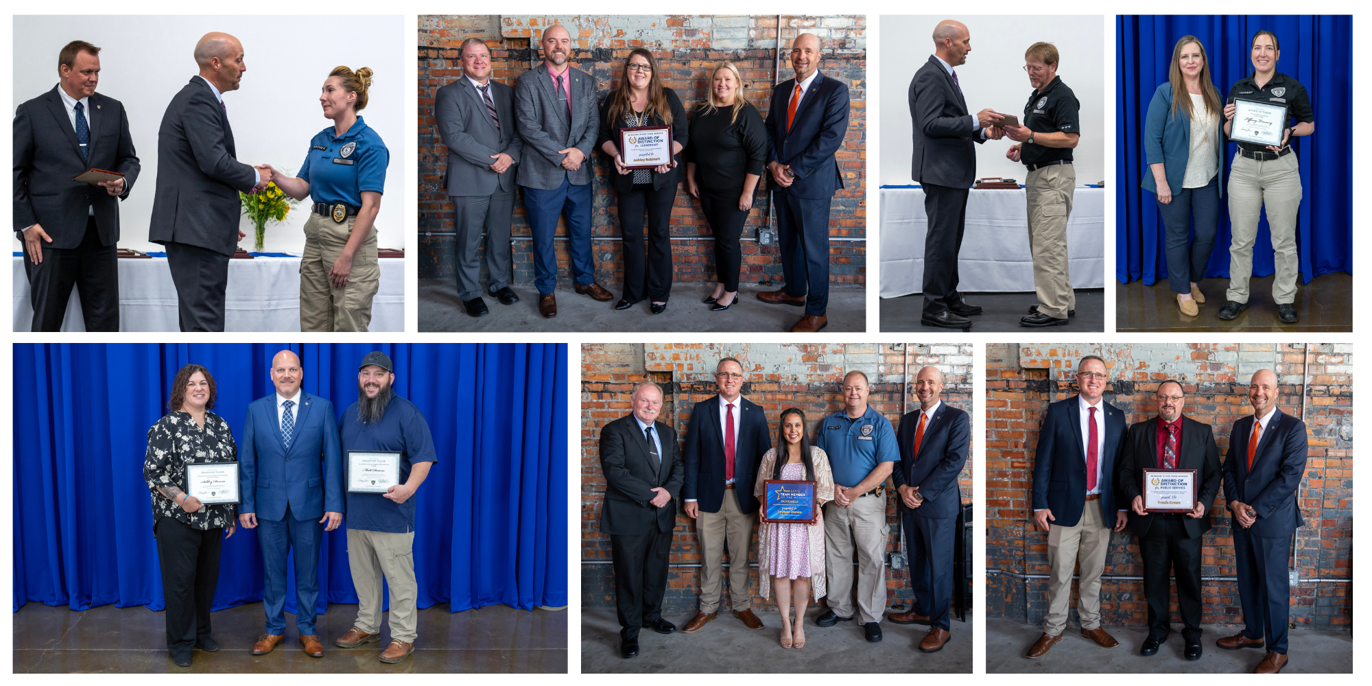 Photo collage - Award of Valor ceremony and Award of Distinction ceremony