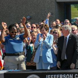Sergeant Andrea Galbreath, Director Anne Precythe, Governor Mike Parson