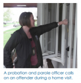 Officer calls on an offender during a home visit