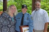 Michelle Vogel with partner and warden.