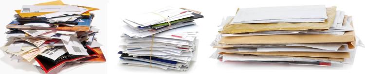stacks of mail
